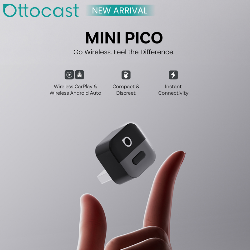 Ottocast Mini Pico 2in1 ワイヤレス CarPlay ドングル ワイヤレス Android Auto アダプター 5.0 Wifi プラグアンドプレイ 98% の車に対応