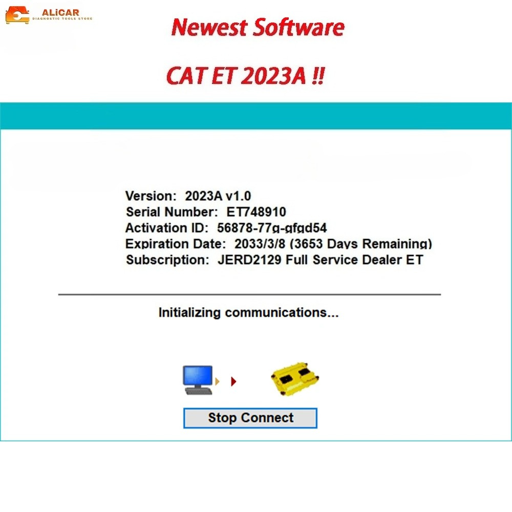 Cat 2023A Cat ET ET3 電子技術者診断掘削機ソフトウェア 1 台の PC アクティブインストールビデオ