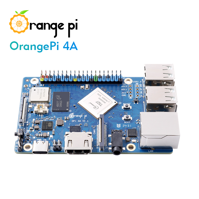Orange Pi 4A 4GB ミニ PC LPDDR4 Allwinner T527 シングルボード コンピューター