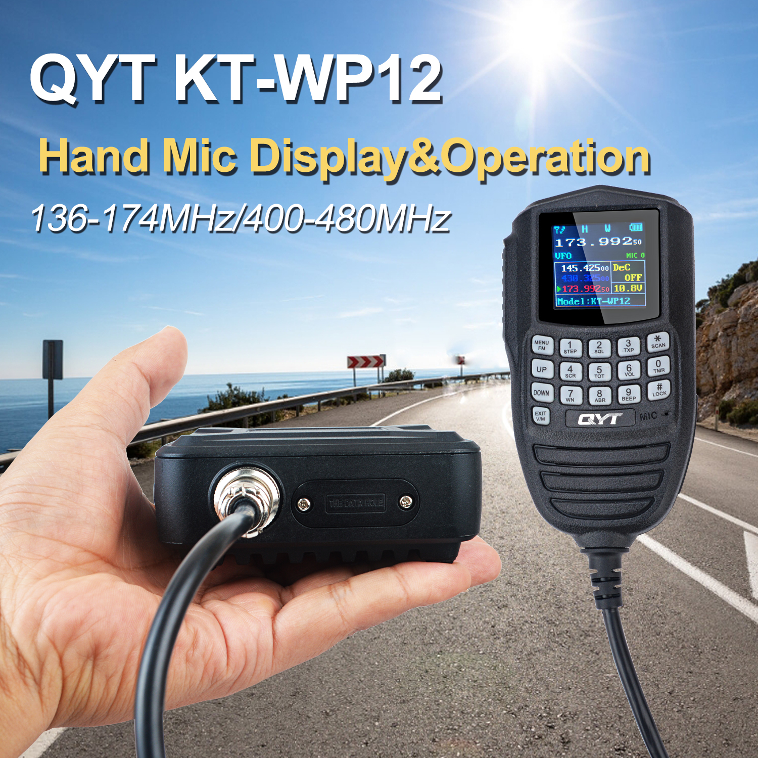 QYT KT-WP12 トランシーバー VHF UHF 70CM 2M 200Ch 25W デュアルバンドミニアマチュアハムモバイル FM ラジオ VOX スクランブラーハンドマイク操作