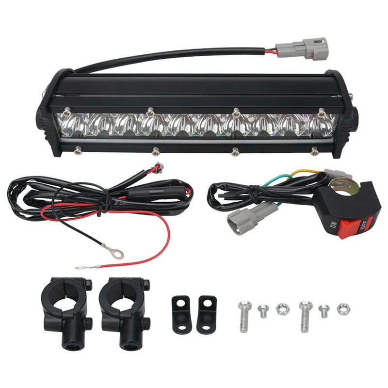 A34G-LED ワークライトバーセット 12V 24V デュアルカラーモード白黄色点滅モト 4WD バイク用ジープ Atvs SUV