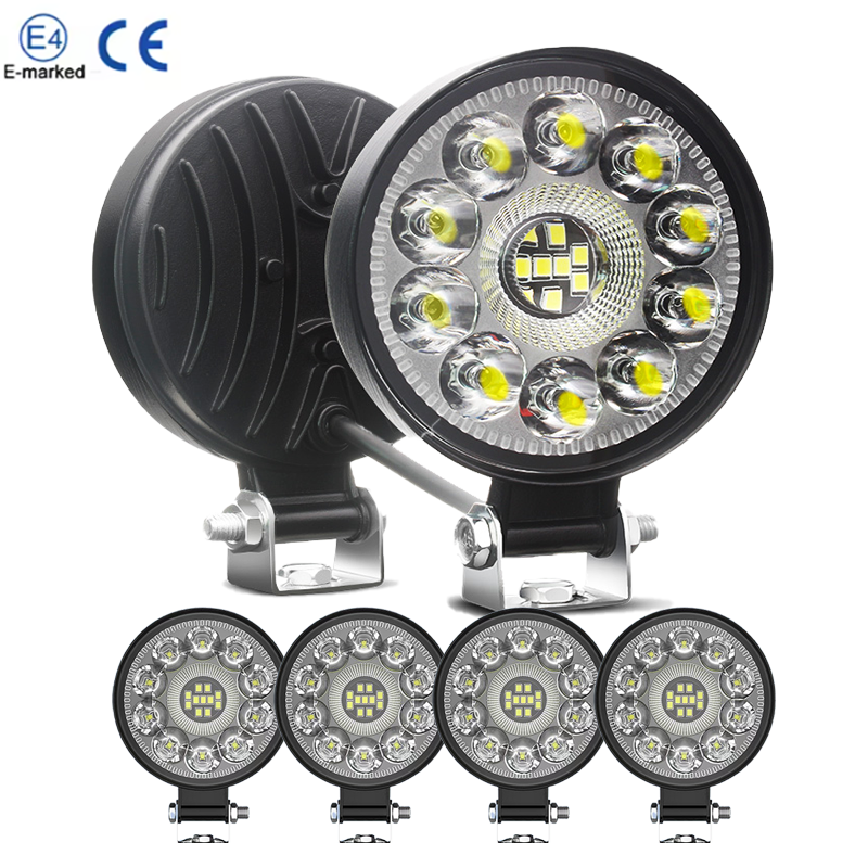 ミニ 3 '' Led ワークライト 24v サーチライト車のヘッドライト 7 Led 防水車のライトトラックオフロード SUV フォグランプ