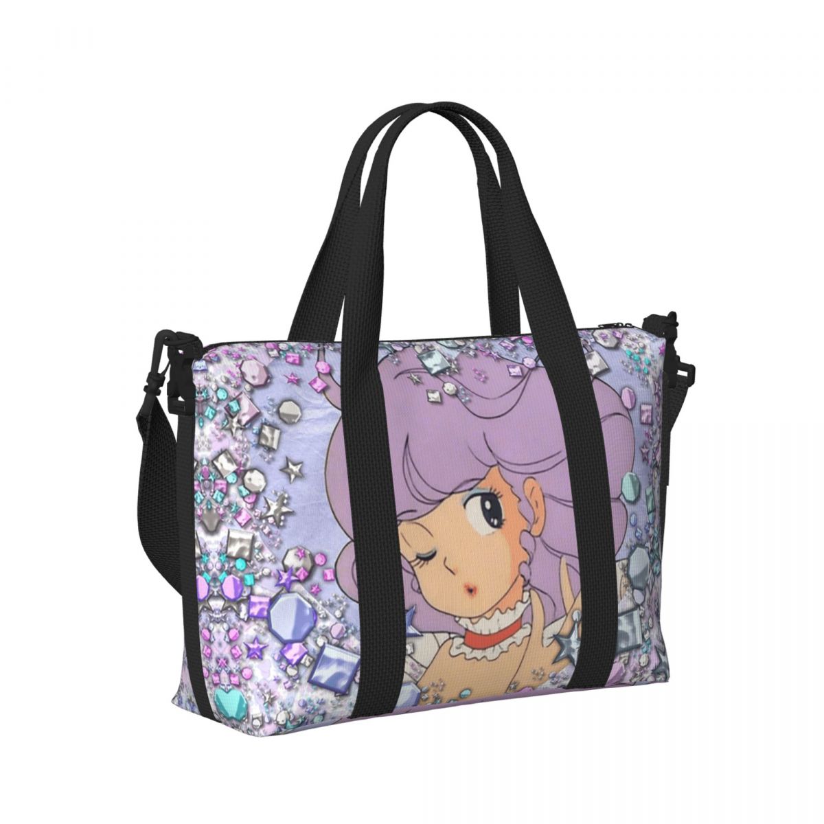 マジカルジェムクリーミーM-マミ-S A-アニメ-Sビーチトラベルバッグ大容量トートバッグジムスポーツ女性ショッピングダッフルショルダーバッグ