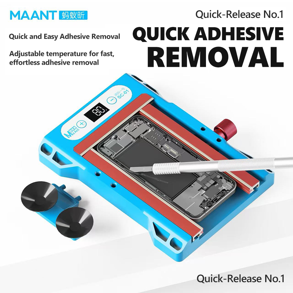MaAnt SC-01 クイックリリース No. 1 加熱スクリーンリムーバー スマートフォン画面ベゼル修理用クランプ加熱接着剤除去ツール