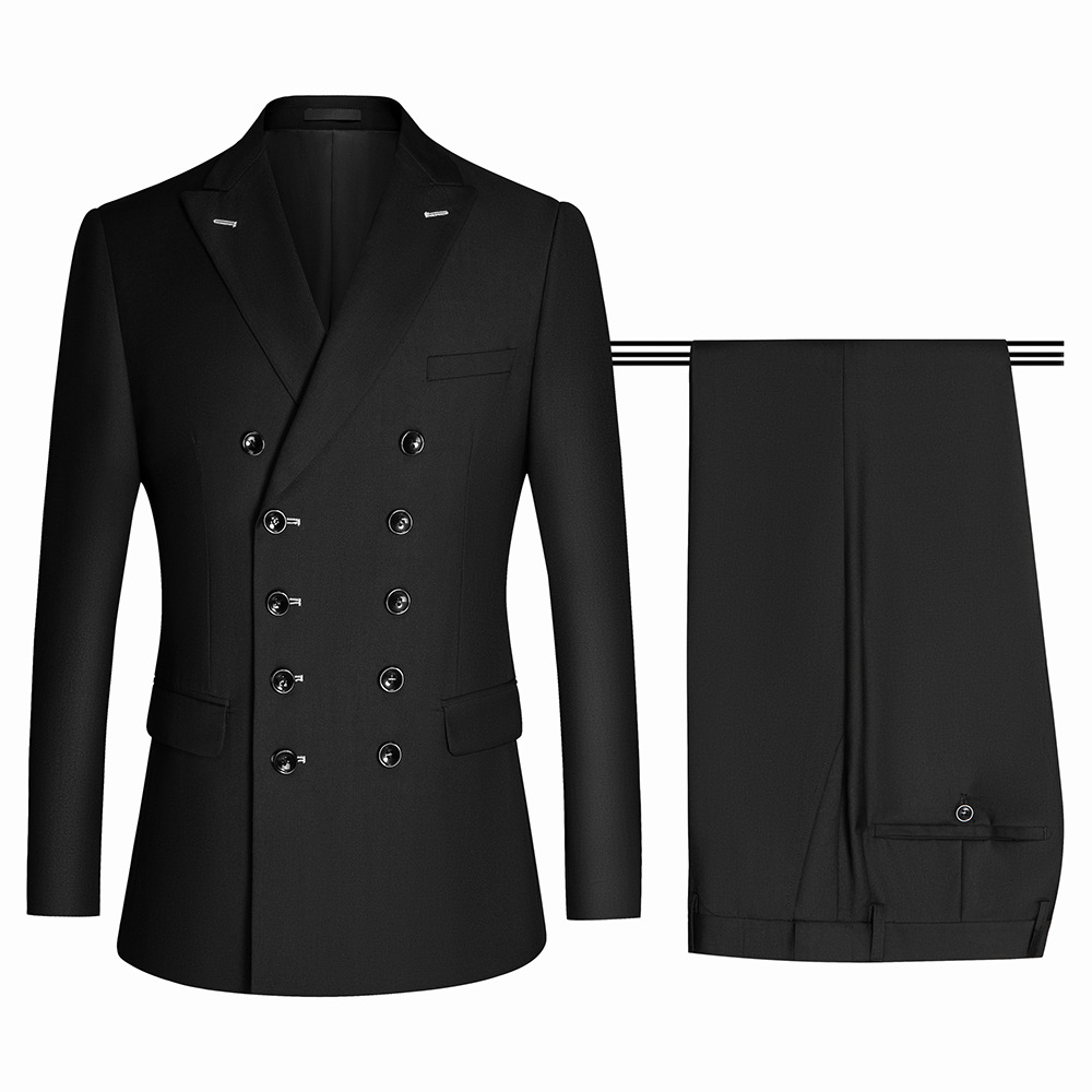 メンズスーツプロフェッショナルビジネスカジュアルスーツスーツファッションダブルブレストボタン