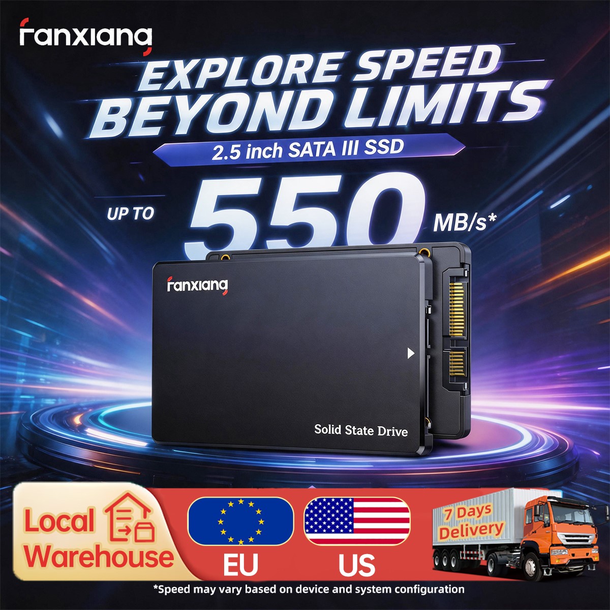 [EU/米国配送] Fanxiang SSD S101Q 2.5 インチ SATA SSD 4TB 560MB/s ハードドライブ SATA 3.0 SSD 内部ソリッドステートディスクデスクトップ用