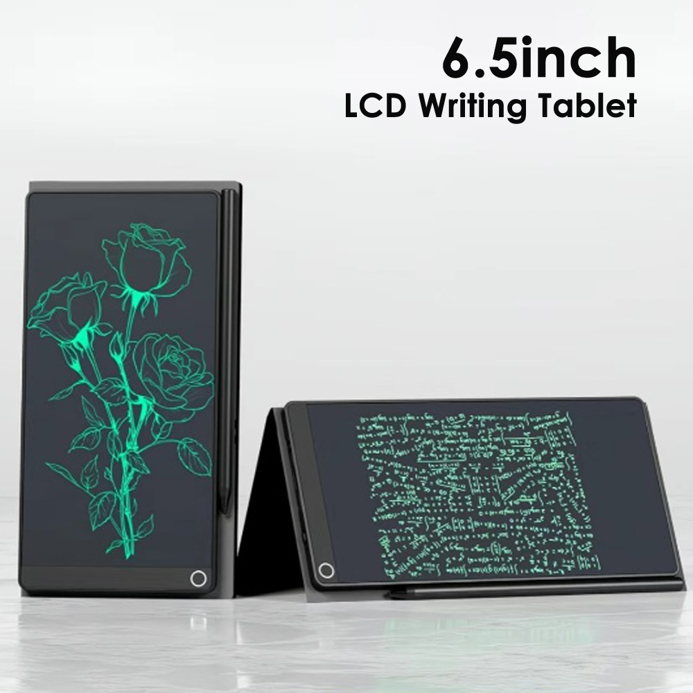 フルスクリーン LCD ライティングパッド LCD ライティングタブレット ポータブル消去可能 6.5 インチフルスクリーンデジタルメモ帳 メモを取るための描画