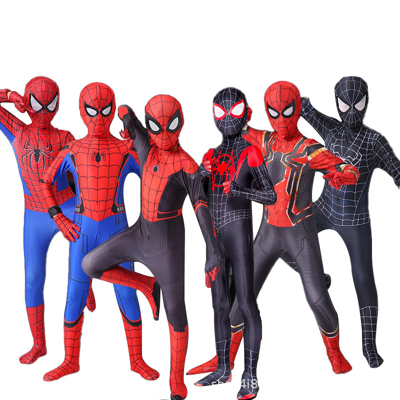 スパイダーマンコスチュームスーパーヒーローピーターパーカースパイダーマンファーフロムホームコスプレ全身タイツスーツハロウィンパーティードレスアップ衣装