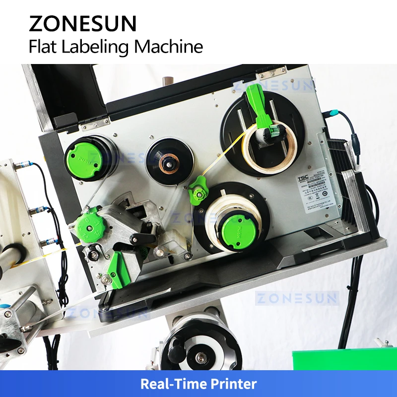 ZONESUN ZS-TB161PO ジャー蓋紙用インクジェットプリンター付き高速フラットラベリングマシン