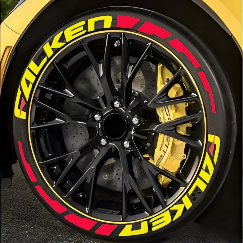 4 タイヤ/セット車のタイヤ文字ステッカー PVC 防水ブランドレーシングホイールデカール自動車オートバイタイヤ装飾ファルケン