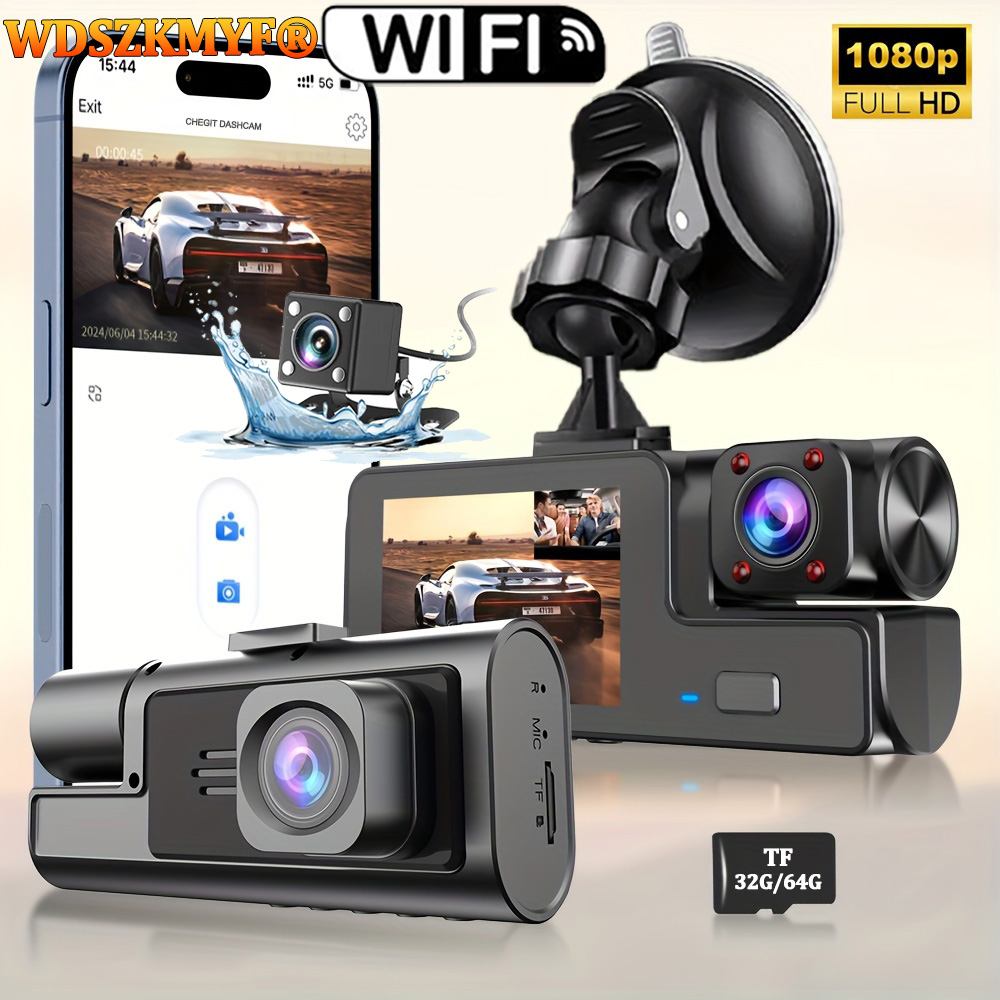 2/3 カメラダッシュカム車のカメラ 1080P ビデオレコーダー WIFI 車 DVR フロントリアカメラナイトビジョンブラックボックスカーアクセサリー