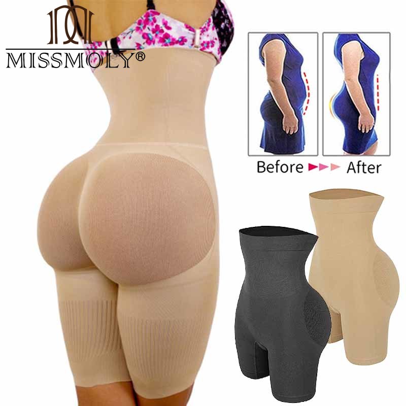 MISSMOLY 女性ハイウエストボディシェイパーショーツシェイプウェアヒップバットリフターウエストトレーナーおなかコントロール痩身下着パンティー