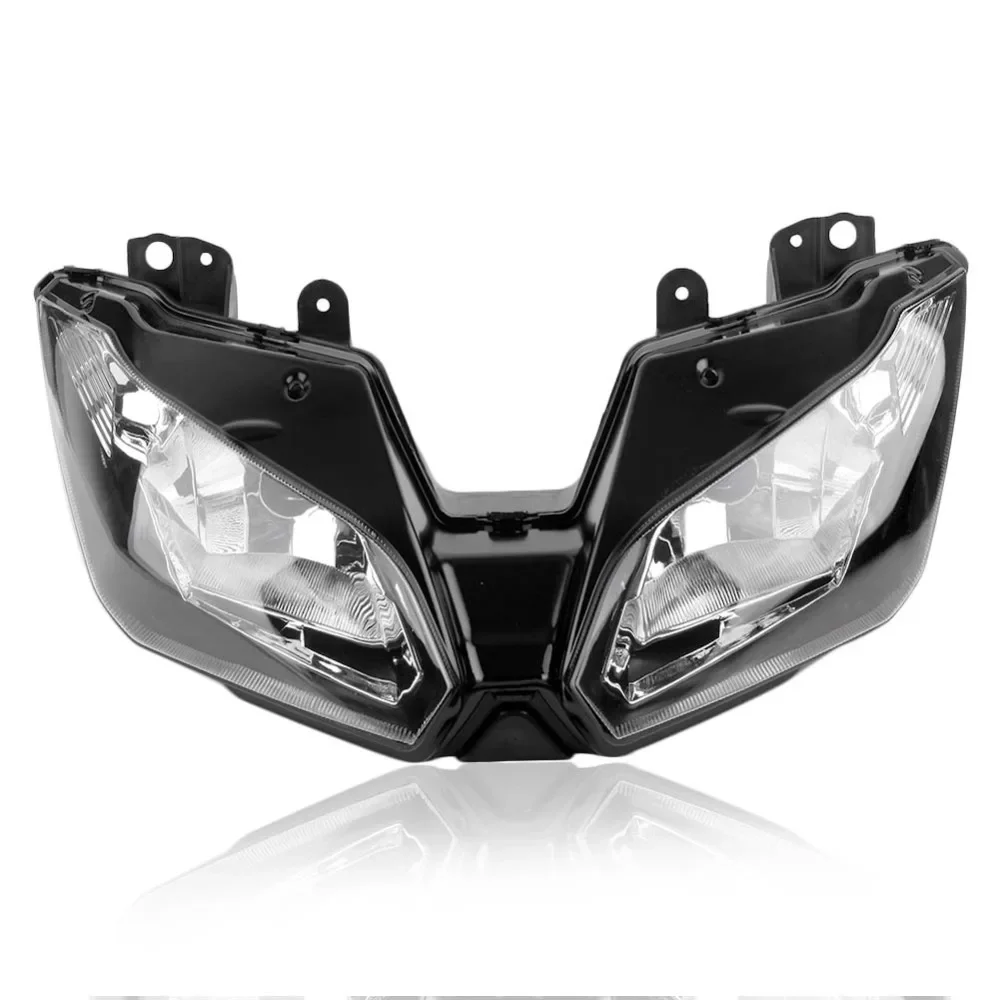 クリアオートバイフロントヘッドランプヘッドライトアセンブリカワサキニンジャ 300 EX300 2013-2018 / KLE650 KLZ1000 2015 2016 2017 2018