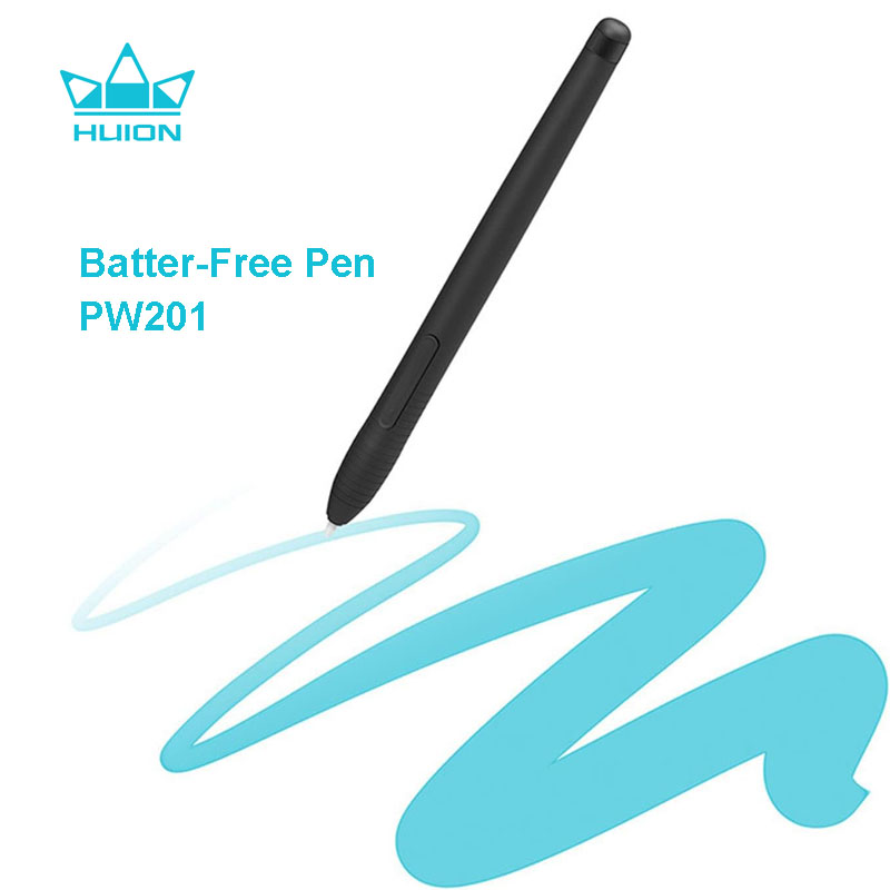 Huion PW201 グラフィックタブレット H430P バッテリー不要の描画ペン、ペイントスタイラス用の 2 つのショートカットキー付き