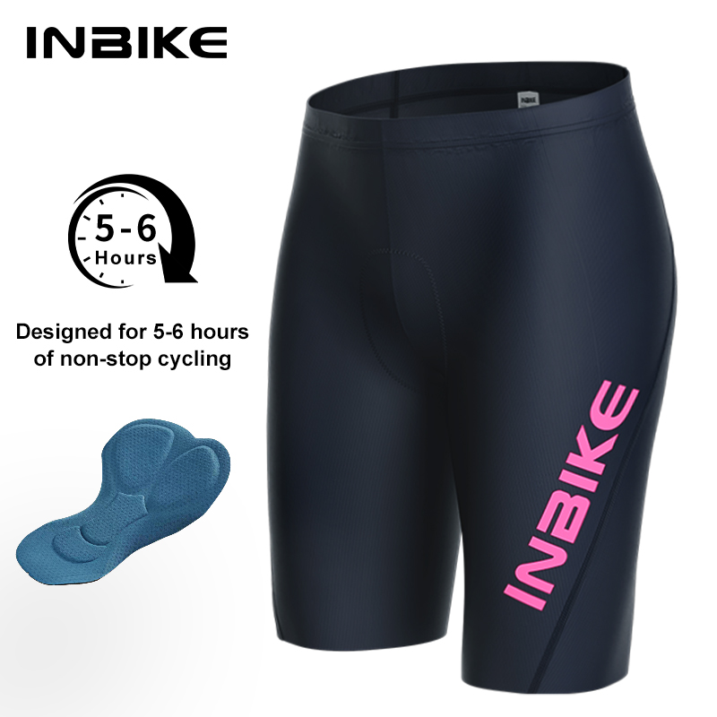 INBIKE 女性夏通気性サイクリングショーツパッド入りプロフェッショナルロードバイクマウンテン反射ロゴデザインサイクリングボトム