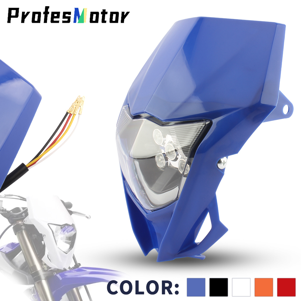 ヤマハ WR WRF YZ 250F 450F MX エンデューロオートバイヘッドライト LED Plat ピットバイク 2012 に 2018 ダートバイクモトクロス修正部品