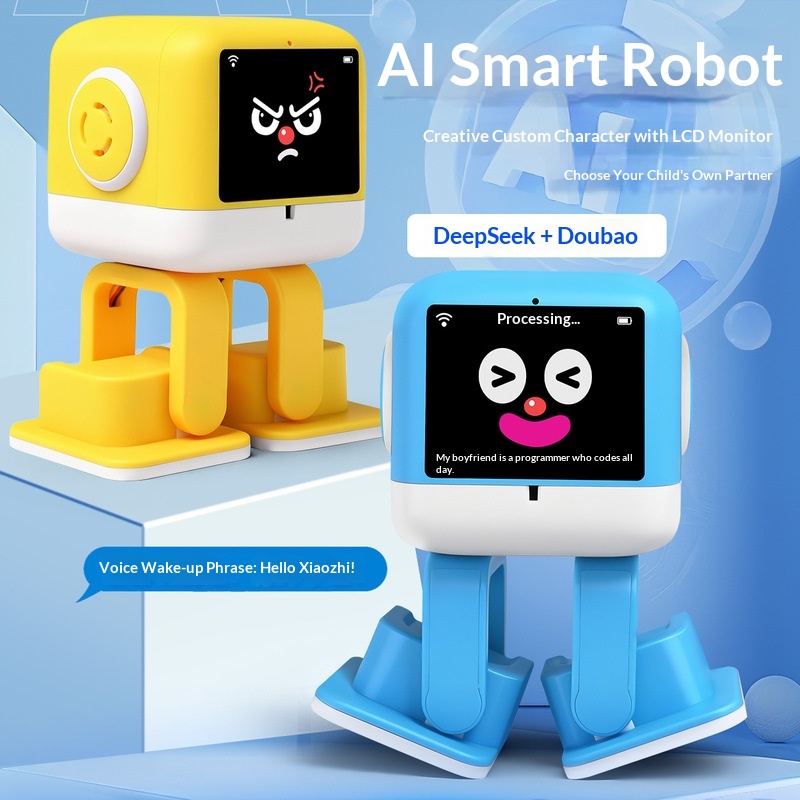 AI インテリジェント ロボット タッチ インタラクティブ チャット ディープシーク LCD ディスプレイ カスタム感情表現 音声制御 学習コンパニオン