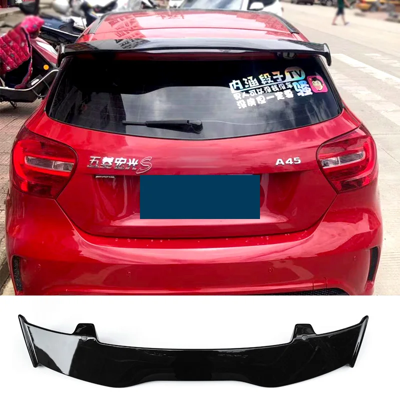 Glossy Black Spoiler For Mercedes Benz W176 W177 AMG Hatchback A Class A180 A200 A250 A260 A45 Rear Trunk Bumper Top Wing