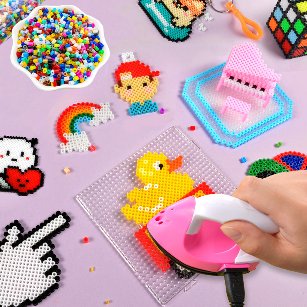 5 ミリメートル 24/48 色 3D ハマビーズピクセルパズルアイロンビーズ子供のためのパーラーハマビーズ Diy 高品質手作りギフトおもちゃヒューズビーズ