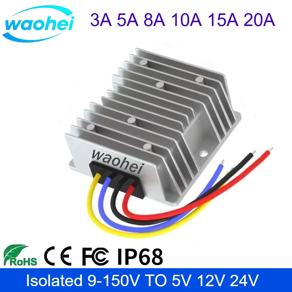 絶縁型 9-150V 12V 24V 36V 48V 60V 72V 100V ～ 5V 12V 24V 低干渉 DC 降圧コンバータ電圧レギュレータ CE