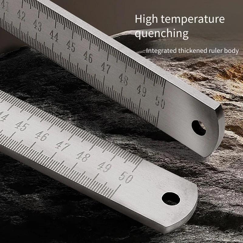 50cm Thickened Stainless Steel Discipline Ruler - Car Window-Breaking Tool, High-Hardness Forged Measuring Straight Ruler
