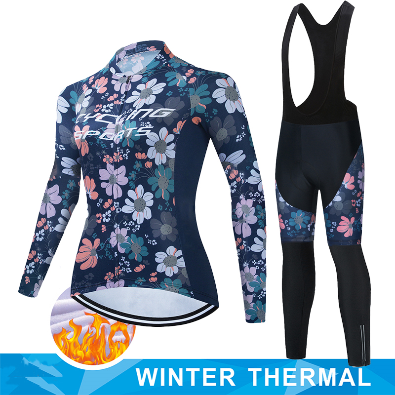 スポーツウェア女性の冬フリースサイクリングブラウスよだれかけ夏ジャージ服ジャケット Mtb プロフェッショナルシャツ機器服チーム