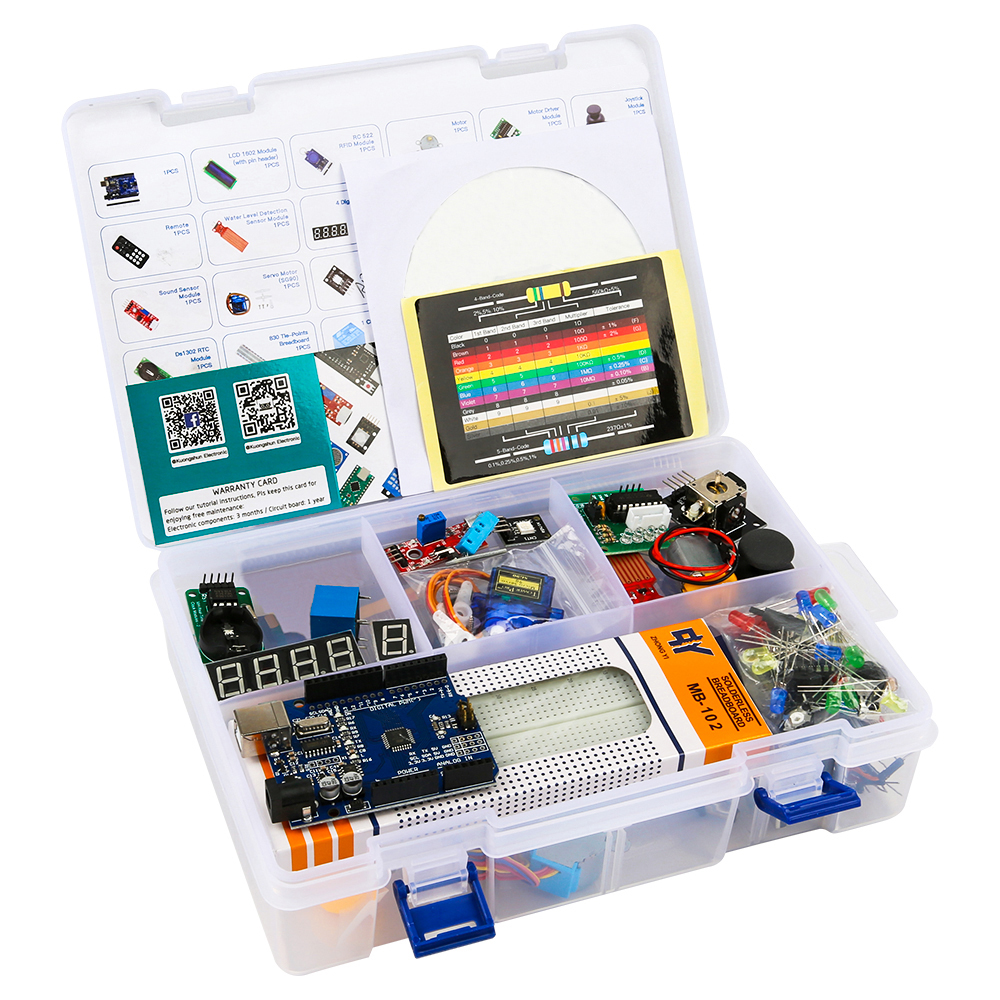 KUONGSHUN STEM 完全なスターターキット Arduino UNO R3 スターターキットエレクトロニクスプロジェクトサポートプログラミング