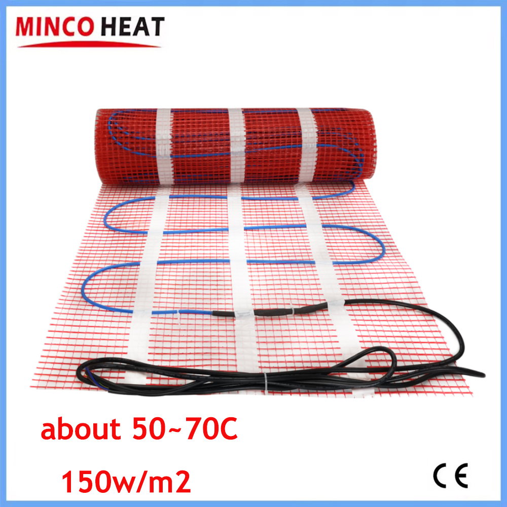 MINCO HEAT 150w/m2 0.5 〜 5m2 暖かい床暖房マットセラミックタイル木製床暖房システム用