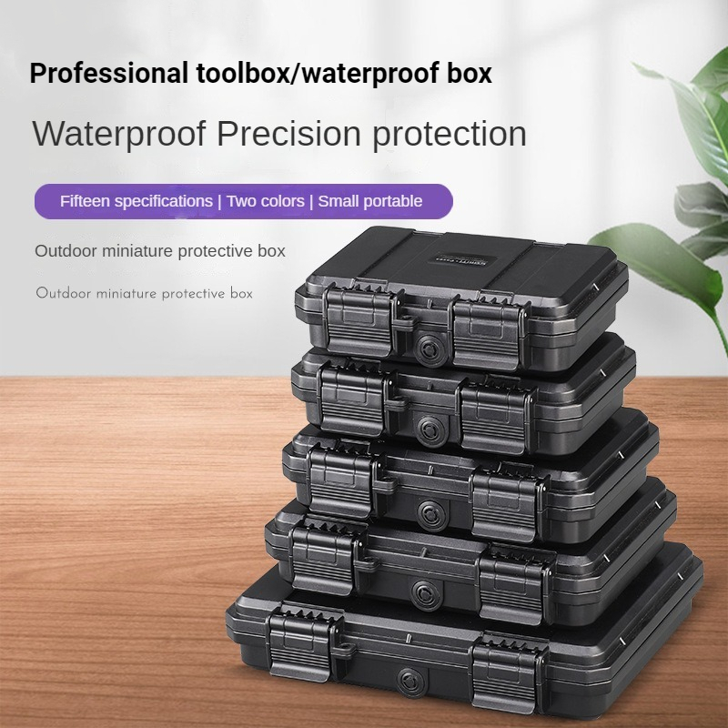 ポータブル防水ツールボックス硬質プラスチックケースプロフェッショナルハードケースフォーム硬質スーツケース耐衝撃密封されたフライトケース