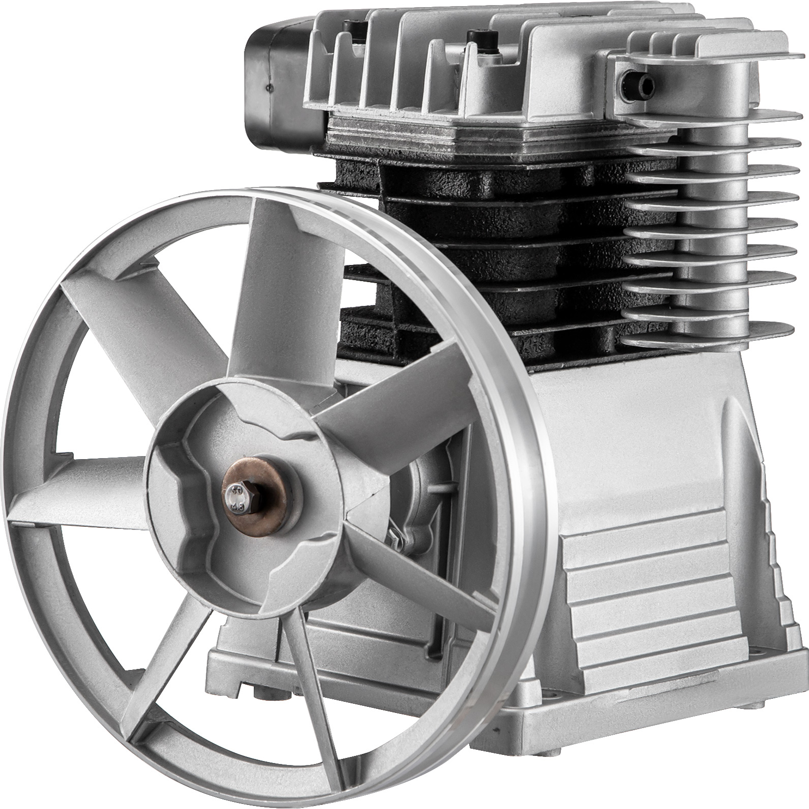 SucceBuy エアコンプレッサーヘッドピストンツインシリンダーシングルステージ 2.2KW 375L/MIN 12CFM 11 Bar 159.5PSI 1300RPM 化学用