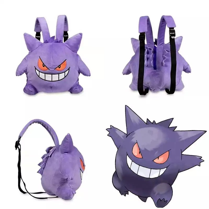 かわいいポケモンバックパックかわいい和風ぬいぐるみバッグゲンガーイーブイカビゴンバックパック通学コスプレ小道具ファッションギフト