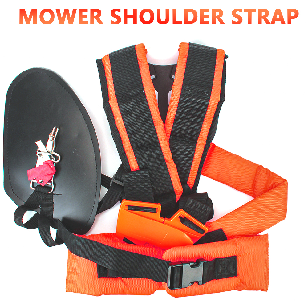 Strimmer パッド入りベルト 刈払機 トリマー 庭 剪定ばさみ 快適な省力 W 形状 ダブル ショルダー ハーネス ストラップ