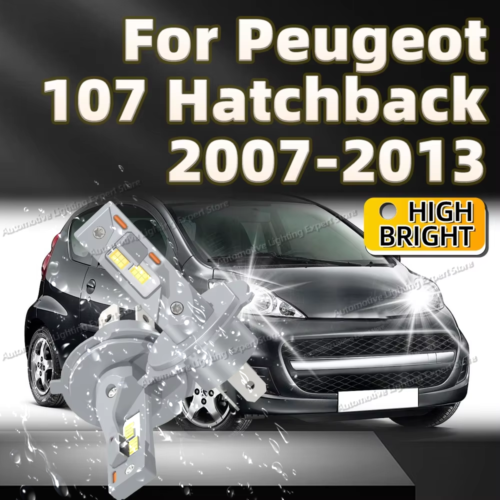 LED ライトハイパワー車のヘッドライトプラグアンドプレイ 6000 18K Canbus ランププジョー 107 ハッチバック 2007 2008 2009 2010 2011 2012 2013