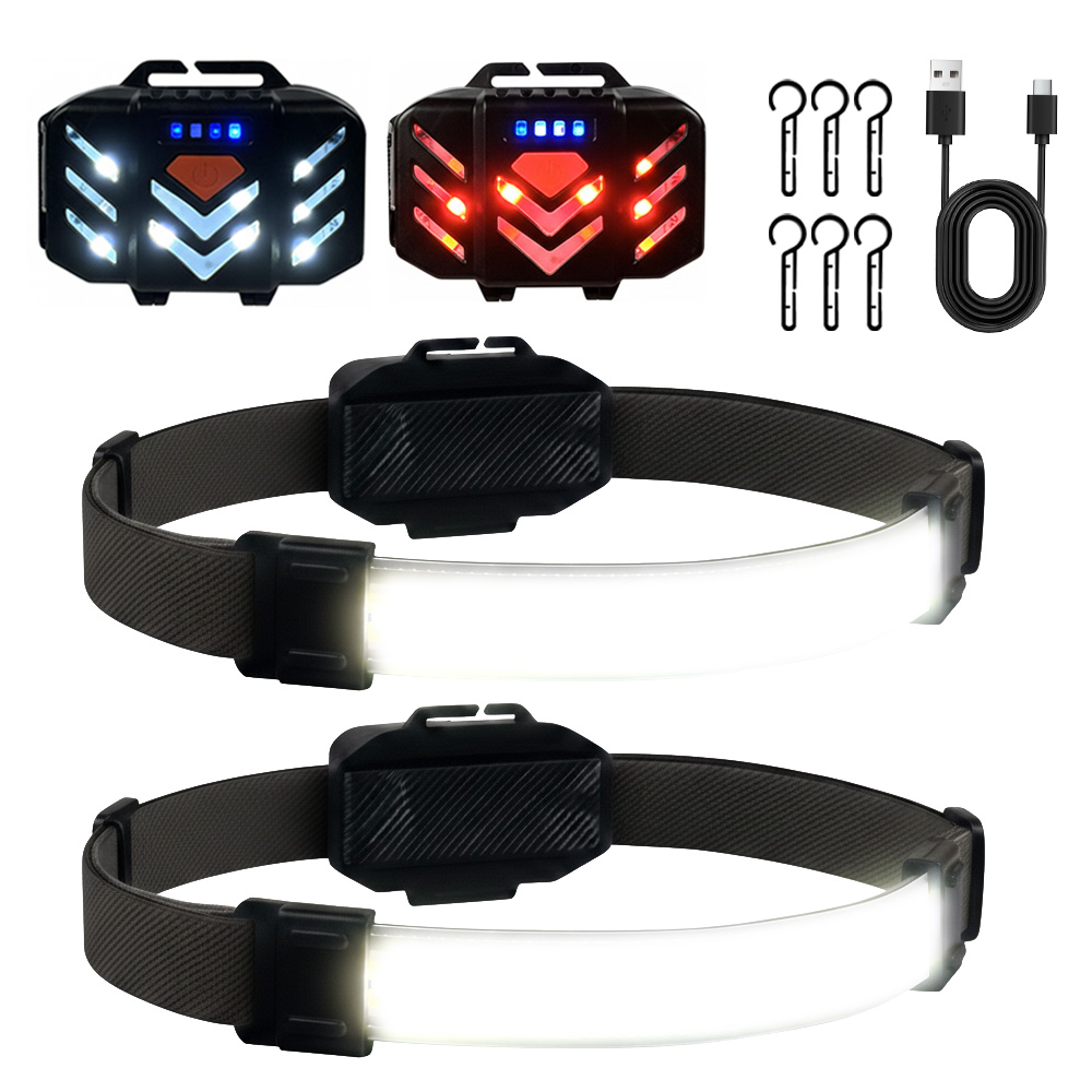 ワイドビーム LED ヘッドランプテールライト付き安全ヘルメット充電式ヘッドランプ懐中電灯ヘッドライトハード帽子アクセサリー新しい