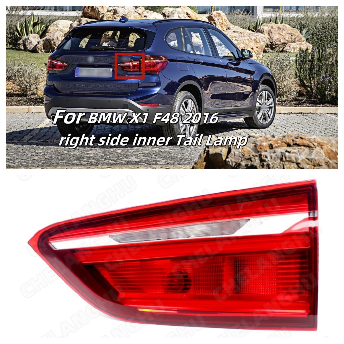 LED 右内側テールリアランプライト BMW X1 F48 2016 2017 2018 2019 カーアクセサリーインナーテールライト OEM 63217350698