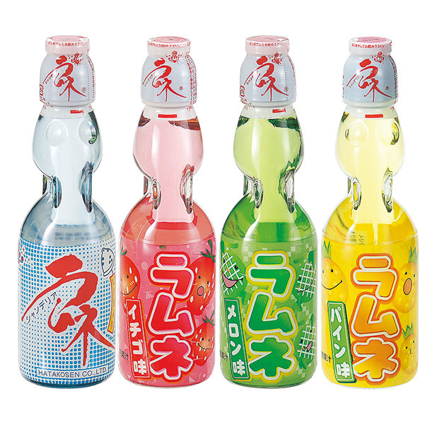 Ramune Japanese Carbonated Fruity Yogurt Soda in Bottle Room Temperature Storage