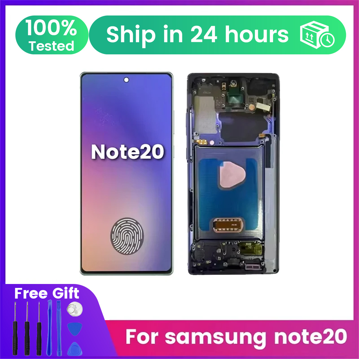 Note20 5 グラム新しいスーパー Amoled 6.7 "液晶サムスンギャラクシーノート 20 N980F N980F/DS N981B/DS N981U フレームディスプレイタッチスクリーン付き