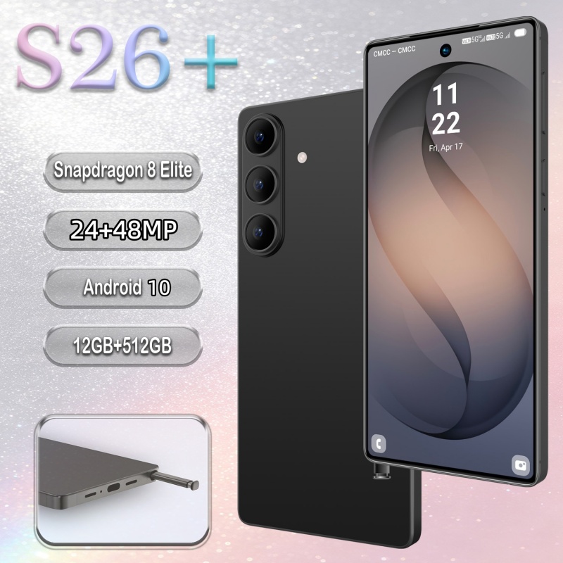 2026 新しい S26 スマートフォン超インテリジェント 4 グラム 5 グラムデュアルカードデュアルスタンバイ Android システム 12 ギガバイト 512 ギガバイトグローバルバージョン 6000mAh