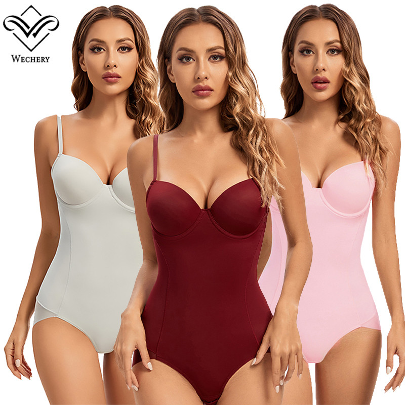 ダークレッド Tバックボディスーツボディシェイパーストラップ Bralette ブラジャー女性のセクシーなブラジャー黒ランジェリーとアンダーワイヤーカップシェイプウェア