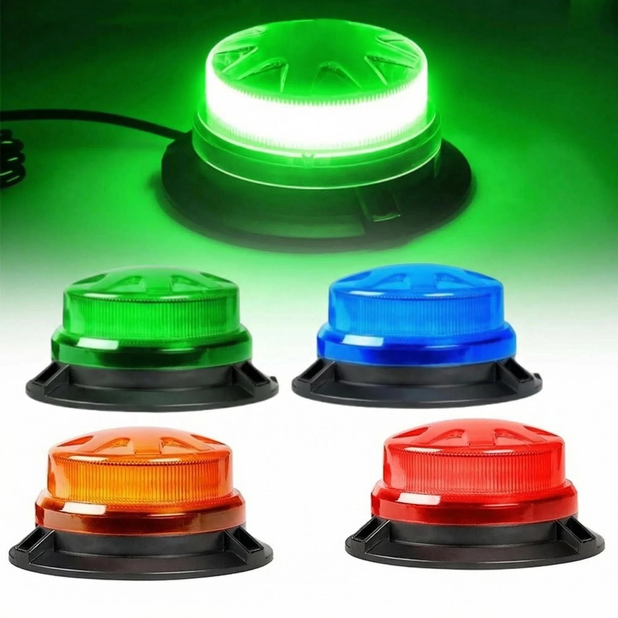 24 LED 警告灯マグネット車ルーフフラッシュストロボ LED 交通安全ライト 12 V/24 V 警察ライトアンバーブルーグリーン緊急灯