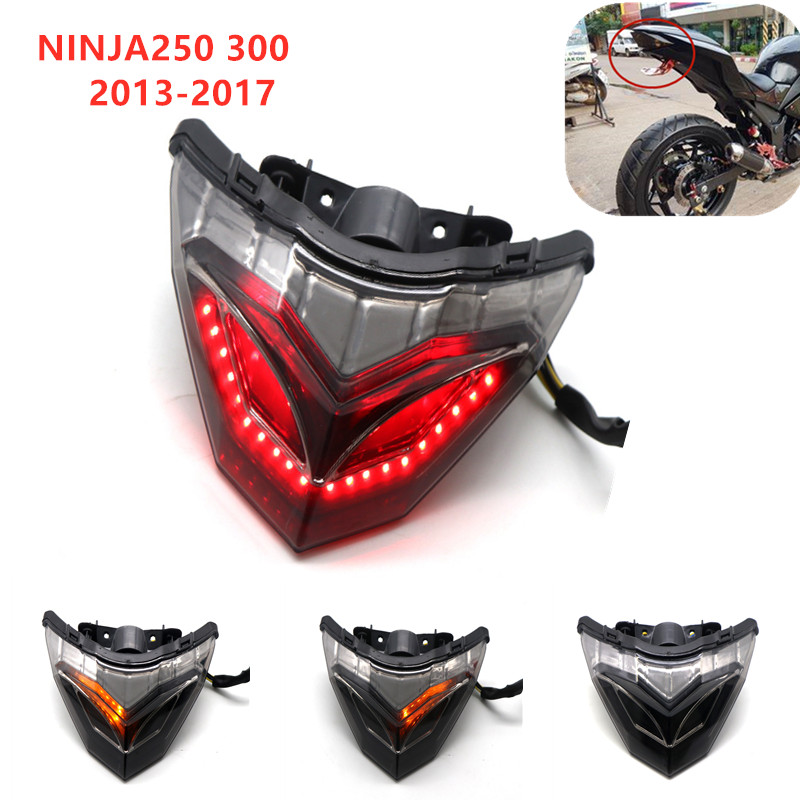 カワサキニンジャ 250 300 300R Z300 NINJA250 NINJA300 EX300 2013-2017 リアテールライトブレーキターンシグナル統合 Led ライト