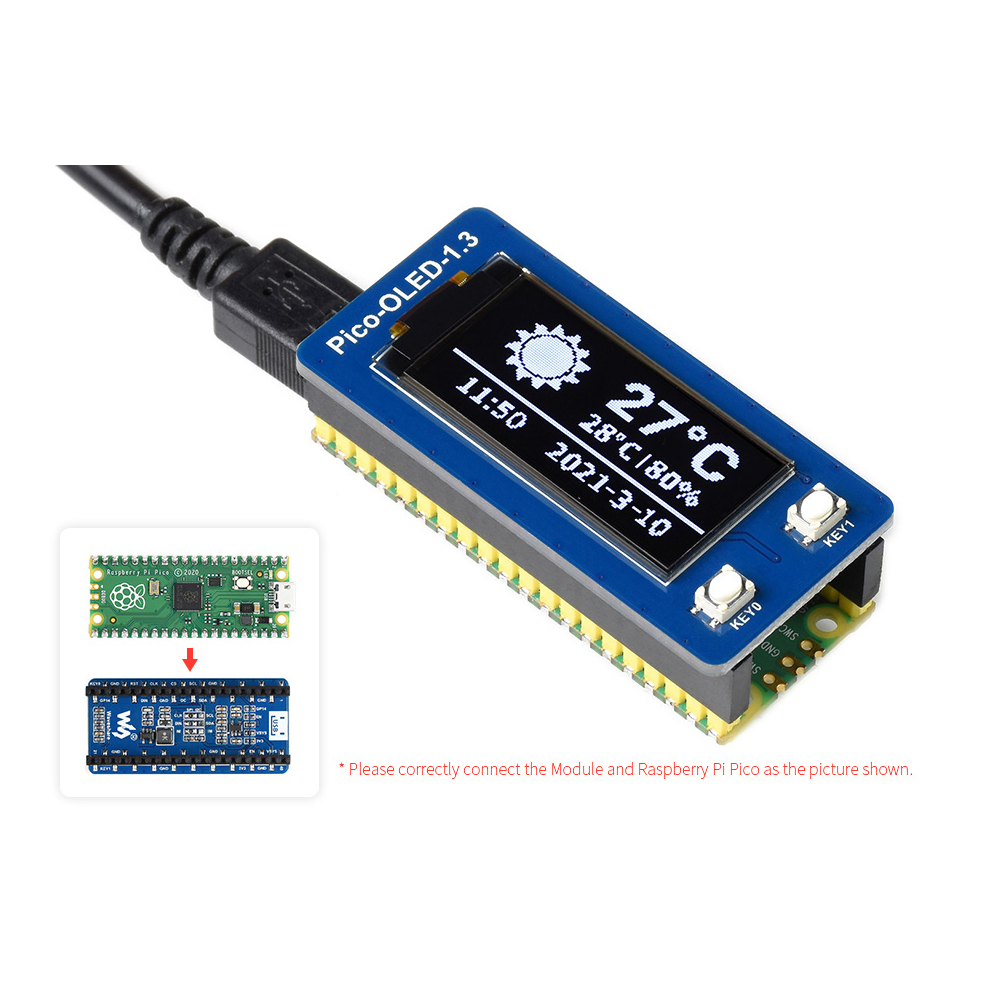 1.3インチ OLED ディスプレイスクリーン HAT RPI Raspberry Pi Pico 2 W RP2040 RP2350 Pico2 拡張ボードプログラミングコーディングプロジェクト用