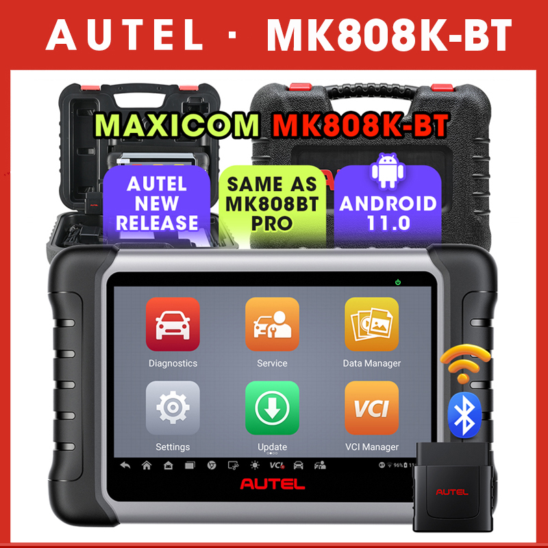 Autel MaxiCOM MK808KBT プロ MK808K BT Bluetooth 診断ツール完全双方向車 OBD2 スキャナ自動診断 PK MX808S