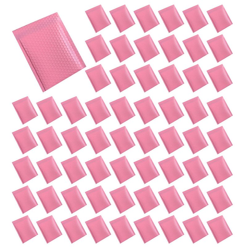 Leading-250PCS フォーム封筒バッグ セルフシール メーラー パッド入り封筒 バブル付き郵送用バッグ パッケージバッグ ピンク