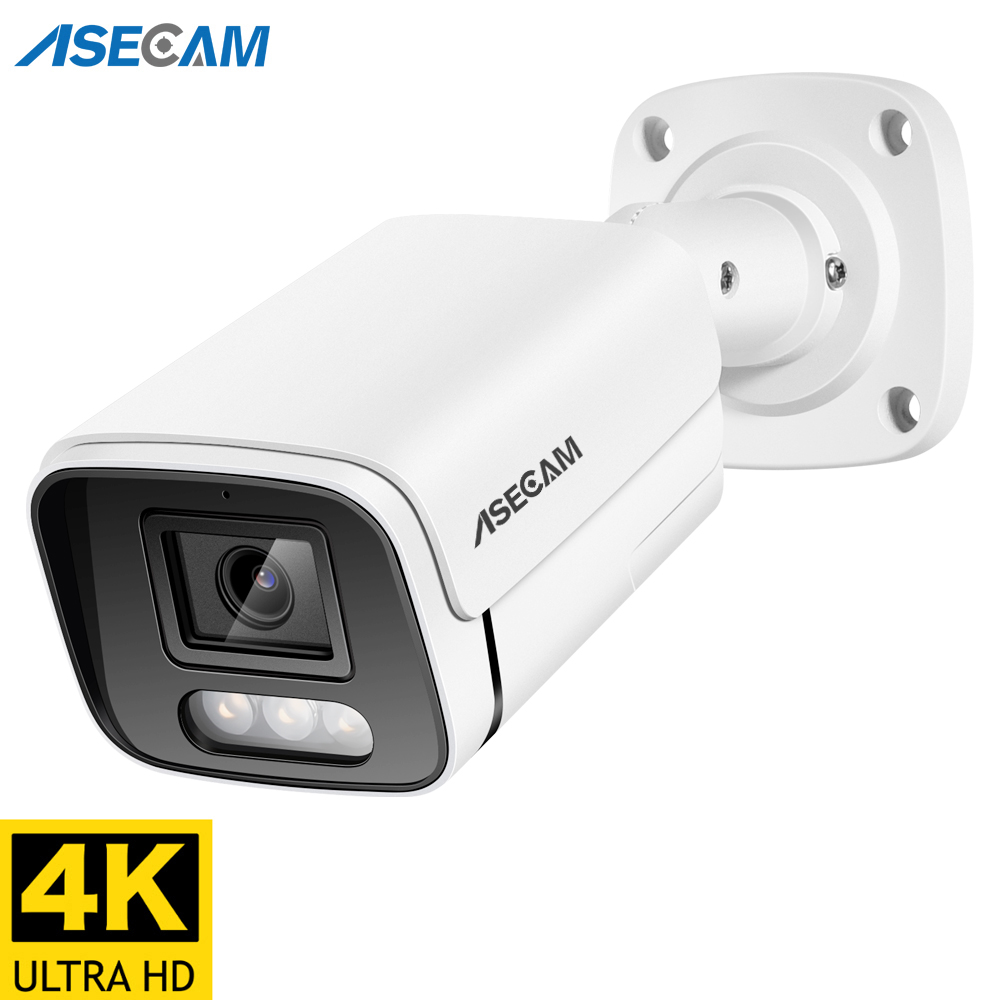 新しい 4K 8MP IP カメラオーディオ屋外 POE H.265 Onvif 金属弾丸 CCTV ホーム 4MP カラーナイトビジョンセキュリティカメラ