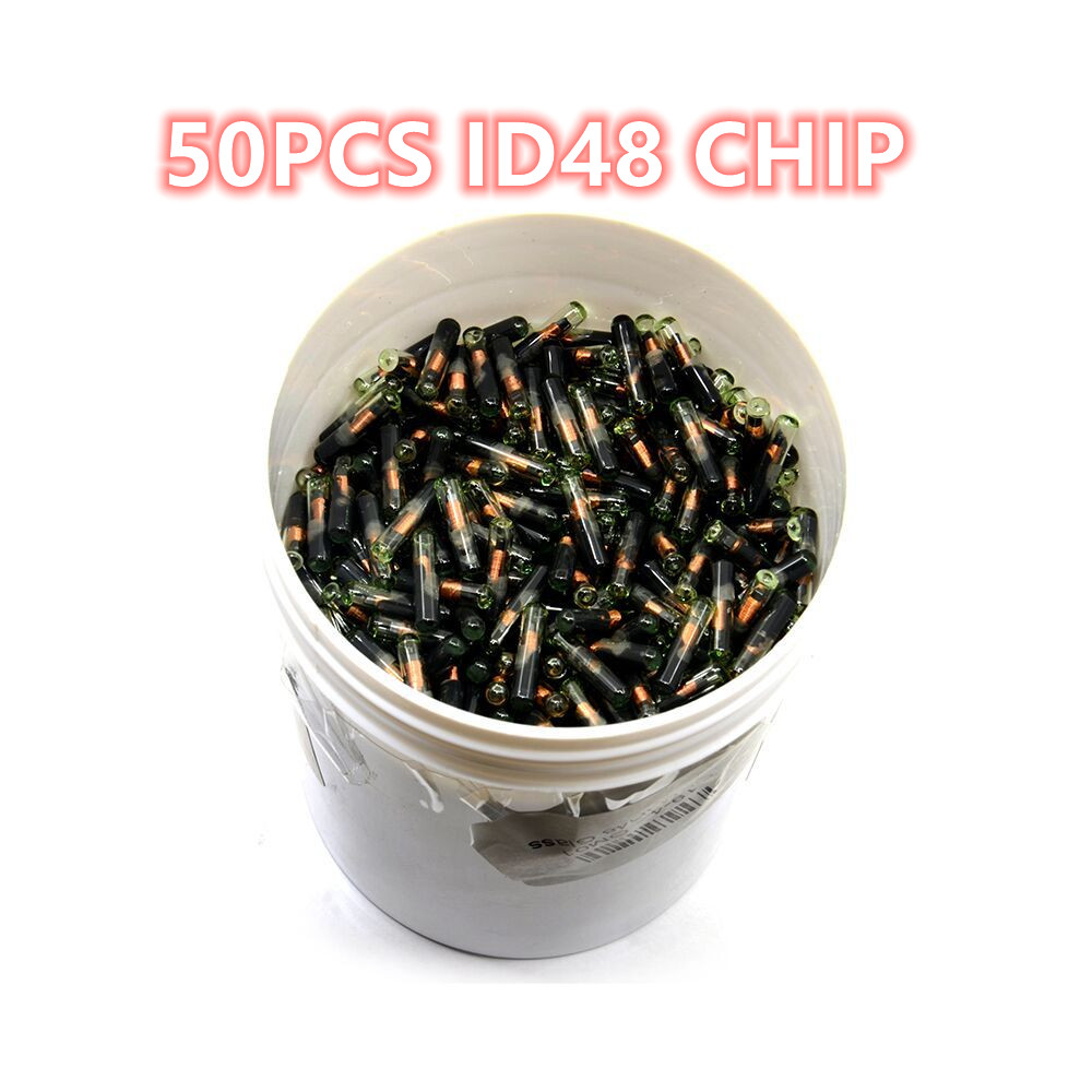 50 個アフターマーケット ID48 トランスポンダーチップ車のキーチップブランク OEM ID48 チップ自動トランスポンダーチップガラス ID 48 ロック解除チップ