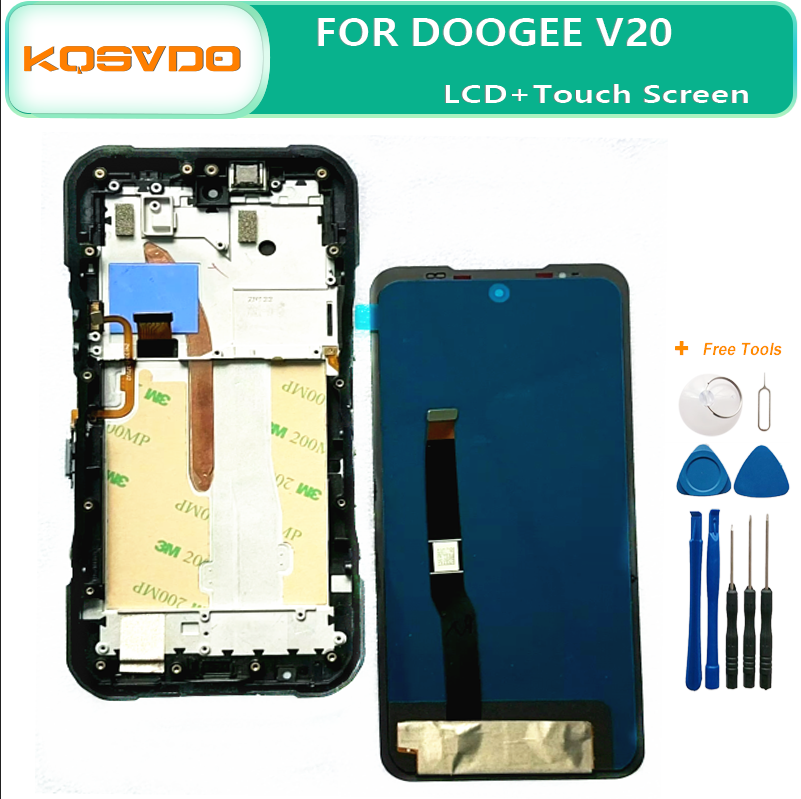 新オリジナル Doogee V20 V20 プロ lcd スクリーンデジタイザ完全アセンブリ携帯電話オリジナル lcd ディスプレイ交​​換部品