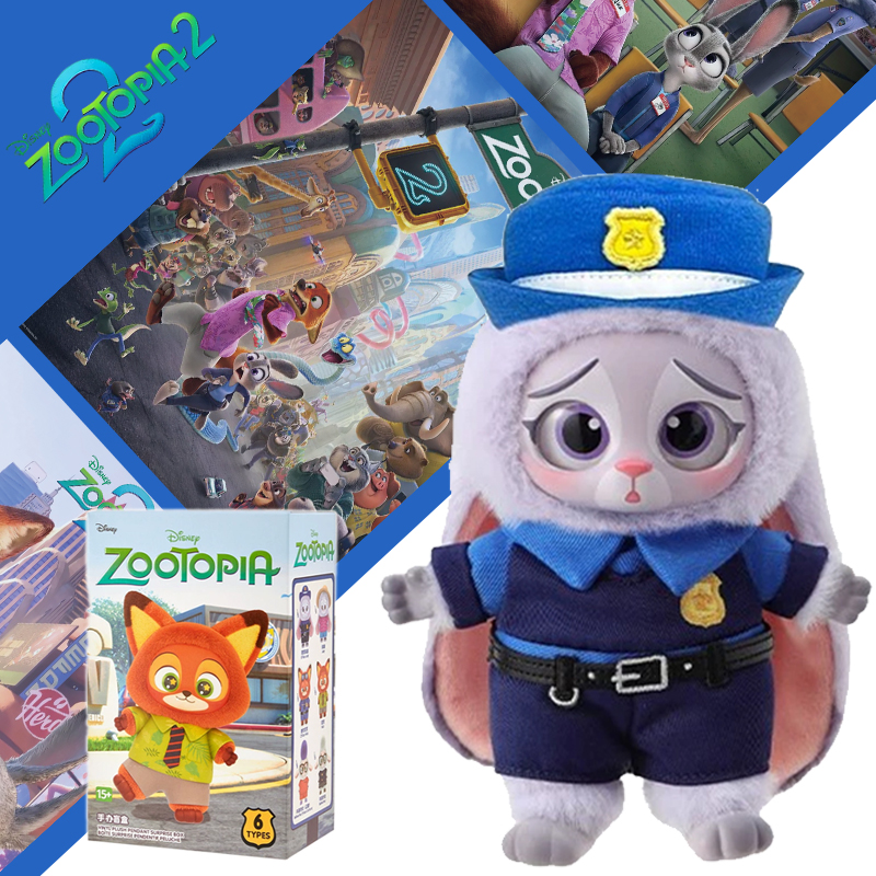 ディズニーズートピア 2 シリーズブラインドボックスジュディニックビニールぬいぐるみかわいいキャラクターバックパックペンダントトレンディなおもちゃ神秘的なボックスサプライズギフト