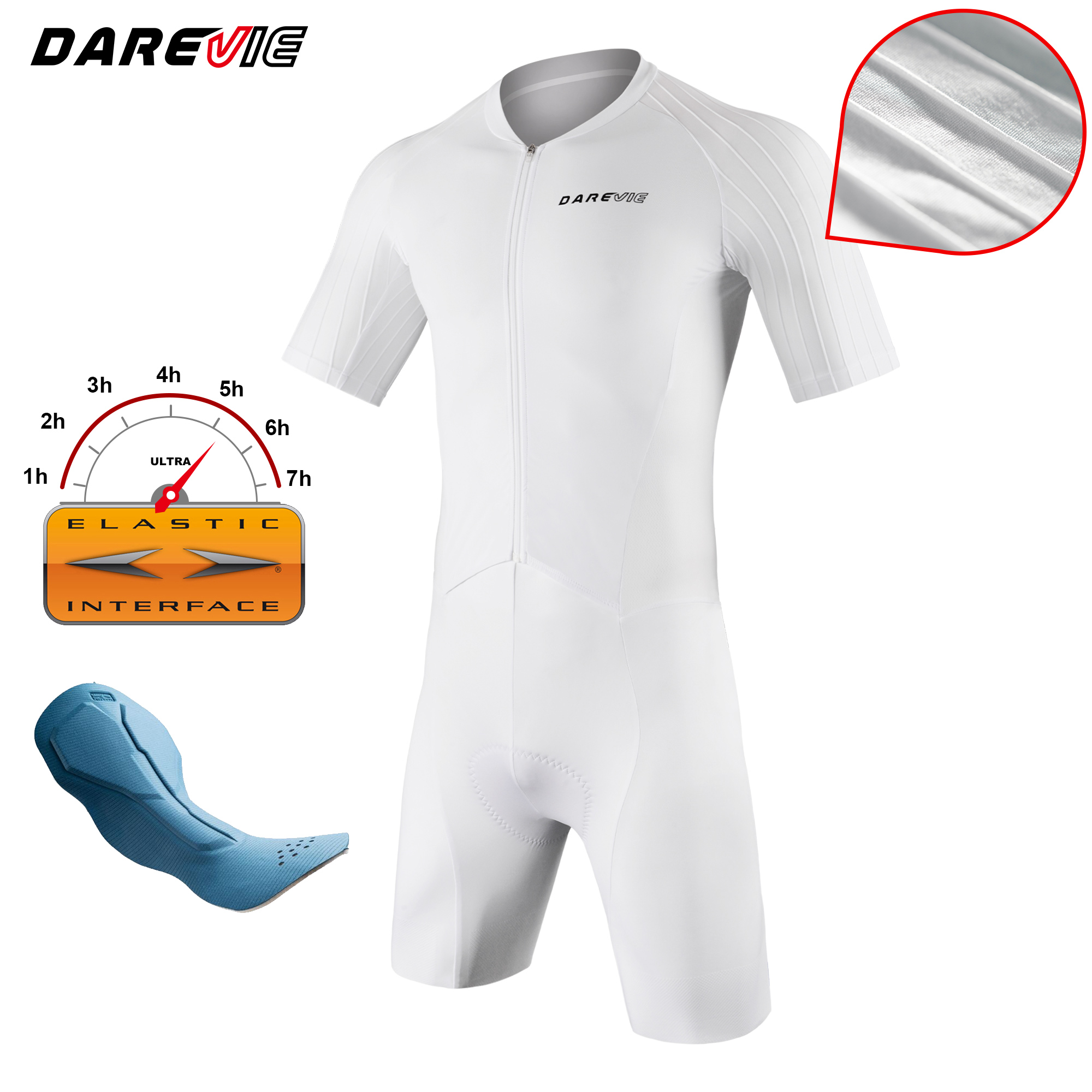 DAREVIE エアロサイクリングセット高速スキンスーツプロレベルの男サイクリングジャージ吸湿発散性ライトソフトメンズサイクリング衣装