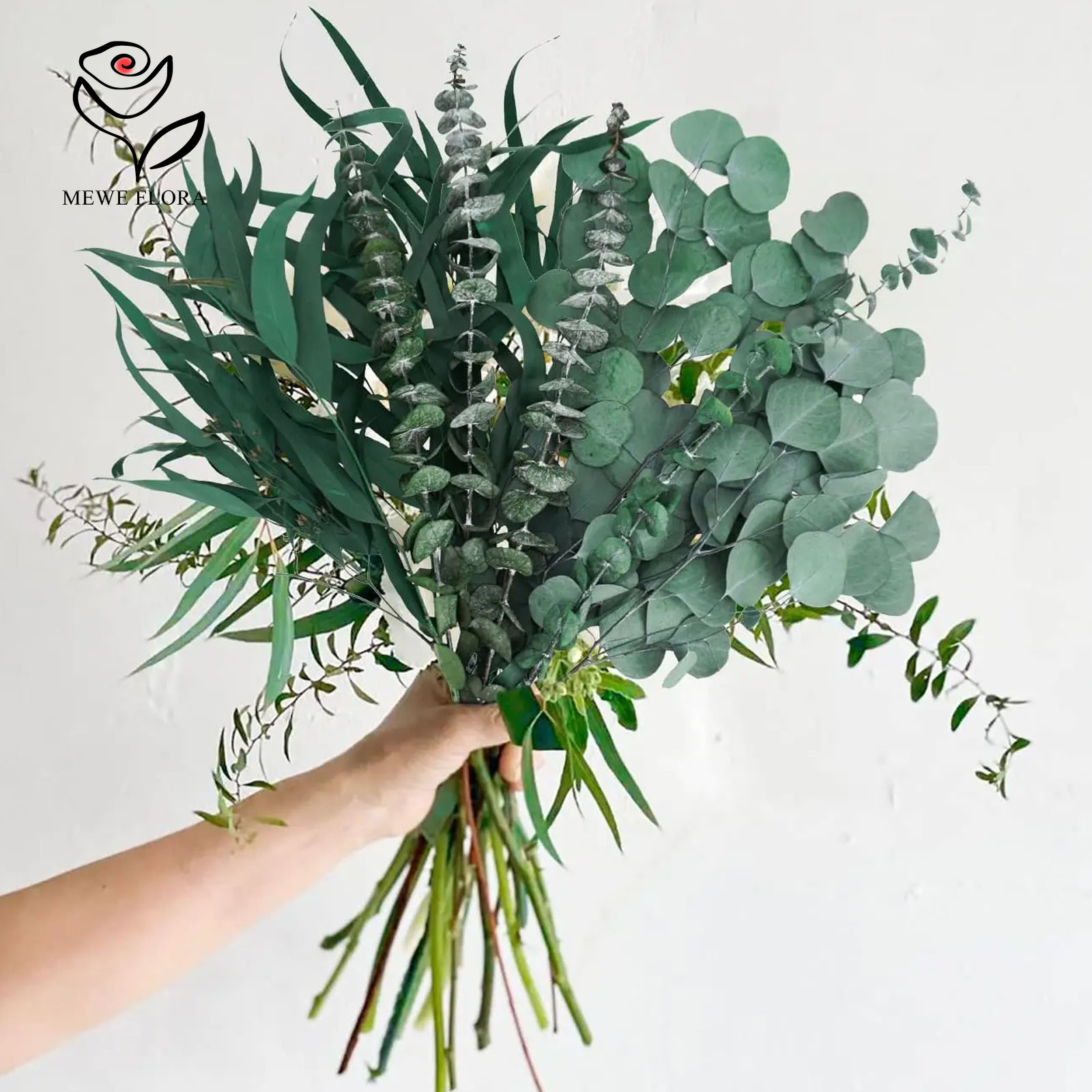 乾燥プリザーブドユーカリの葉 天然新鮮ユーカリ植物の枝 シャワーバンドル 花瓶 フラワーアレンジメント ホームデコレーション用